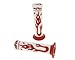 Produktbild Universal Lenkergriffe Griffe Flame weiß rot Roller Scooter Motorrad