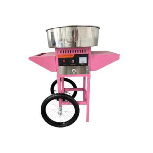 Amecke わたあめ機 わたがし 家庭用 業務用 綿菓子製造機 食品グレード素材 わたあめメーカー わたあめ機 わたがし機 綿菓子機 綿菓子製造機 簡単操作 手入れが簡単 こどもの日 誕生日プレゼント おもちゃ (B-トロリース-ポット口径52cmタイル