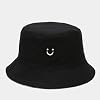 MAZELIKEHOOD 1PC Bucket Hat Reversible Embroidered Foldable Cute Smile Bucket Hat Cotton Sun Visor Hat for Women Men #2