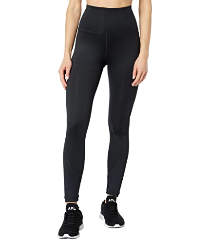 Image of Reebok Women's Standard Workout Ready High-Rise Leggings, Black Ribbed, XX-Small