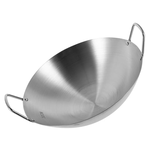 Wok de Acero Inoxidable con Doble Asa