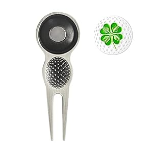 Myartte Premium Silber Pitchgabel mit Ballmarker