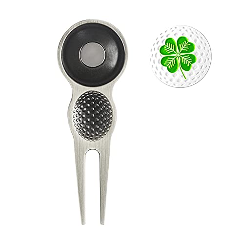 Myartte Premium Silber Pitchgabel mit Ballmarker