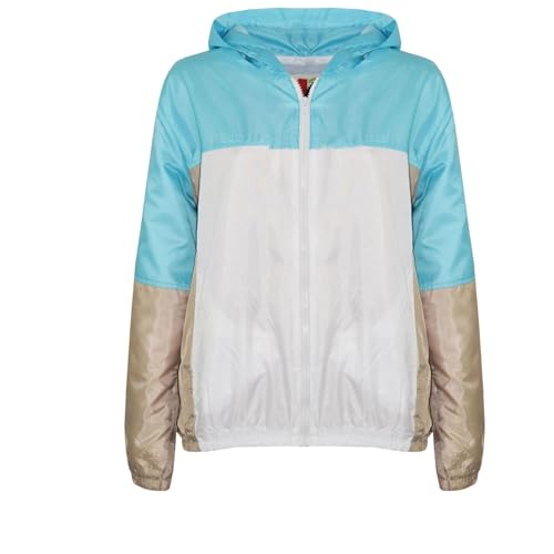 Imperméable pluie mac léger pour garçon et fille avec panneaux contrastés bicolores