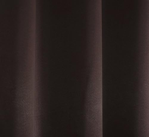 Image of LaVichitra 1 Piece Solid Premium Blackout Curtain - Thermal Insulated, 3 Layered, 100% Opaque Door Curtain - 7 feet, Dark Coffee