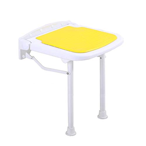 Nivok Bath Stools,Stools,Wall Mounted Shower Seat With Aluminum Alloy Legs, Foldable Non-Slip Bathroom Bench Shower Stool With Removable Rebound Pu Pad, For Elderly Disabled And Pregnant/Blue/38X36./Y #TOP18