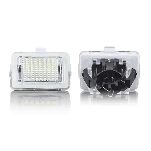Luz matrícula LED coche W212 W204 W221 W207 W216 5D lámpara blanca 18 LED 12V luces traseras 2Pcs