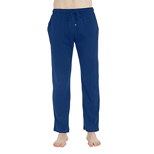 Image of U2SKIIN Mens 100% Cotton Pajama Pants, Lightweight Soft Lounge Pant with Pockets Sleep Pj Bottoms for Men