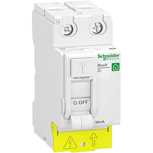 Schneider Electric - Resi9 - inter différentiel - 2P - 25A - 30mA - Type AC - peignable - alim bas - R9PRC225
