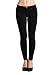 Emmalise Women's Basic Jean Look Jeggings Tights Spandex Skinny Leggings - Black, L