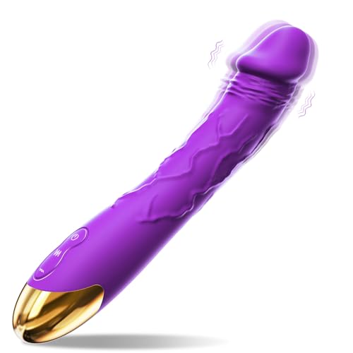 Image of 7.6 Inch Realistic Dildo Vibrator for Women，10 Powerful Vibration Modes for Clitoral and G-spot Stimulation, Waterproof Rose Adult Sex Toys for Women and Couples