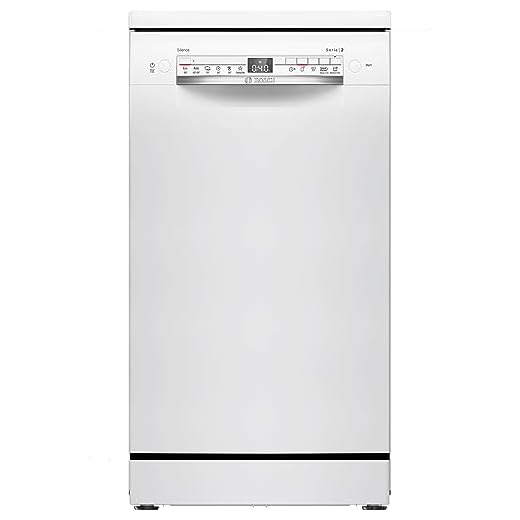 Bosch SPS2HKW58E Serie 2, Lavastoviglie da libera installazione, Diagnostica da remoto, Assistente al lavaggio, Home Connect, Igiene testata e certificata, Bianco, 45cm