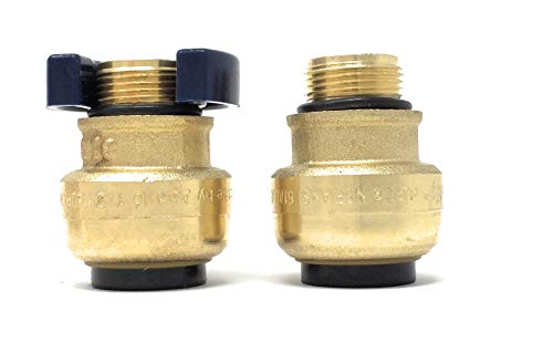 Washing Machine Valve with Water Hammer Arrestor and Push Fit 3/4" MHT [3179] - Thumbnail 4