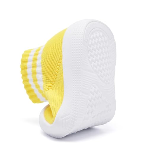 Image of Eashi Baby Boy Girl Non-Skid Indoor Infant Walking Shoes Breathable Warm Elastic Sock Shoes with Memory Sole Protect Toes Outdoor Sneakers