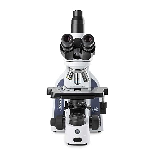 Image of iScope Trinocular Compound Microscope with Eyepieces, PLI Plan 4 /10 /S40 /S100x Oil iOS Objectives, Rackless Stage and 3W NeoLED Kohler Illumination, Globe Scientific | Euromex EIS-1153-PLI