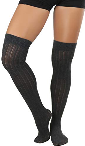 Image of ToBeInStyle Women's Over The Knee Knit Thigh High Warm Socks