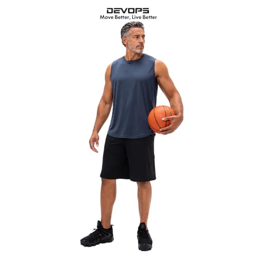 Image of DEVOPS Men's 2-Pack Loose-Fit 10 inch Workout Gym Shorts with Pockets