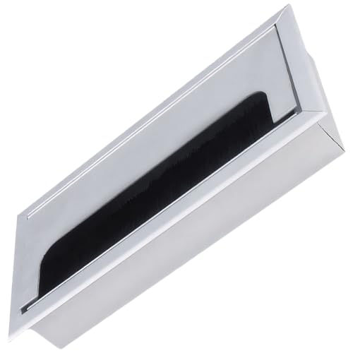 Swiftorus Aluminum Alloy Cable Management Box for Desk - Wire Organizer with Brush Slot - Desktop Cable Hideaway for Office and Computer Rooms