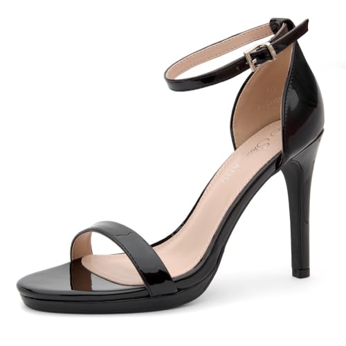Image of Shoe Land Women's High Heels - Open Toe Stiletto Heels with Adjustable Ankle Strap | Dressy Sexy Strappy Heeled Sandals for Wedding, Prom, Party & Evening Wear