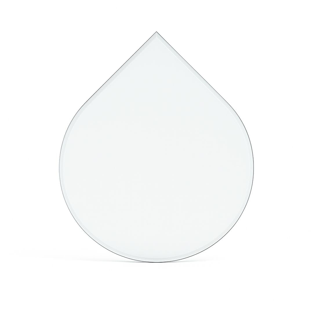 Feuercampus Funkenschutzplatte Glas Tropfen 110×110×0,8 cm ESG Kamin Bodenplatte hitzebeständig Schutzplatte Feuerstelle Ofenunterlage Sicherheitsglas