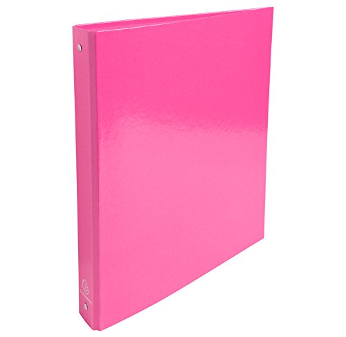 Cartellina 4 anelli 30 mm Iderama, ricoperto carta rivestita Guardia colore, colore rosa – set di 10