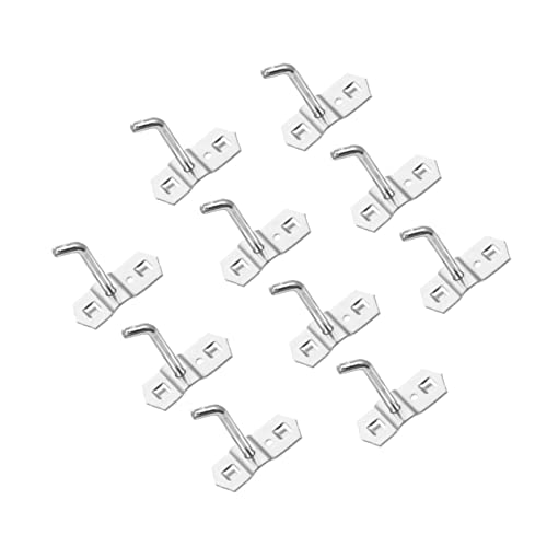 PRETYZOOM 10pcs Sturdy Iron Material Display Rack Hooks Perforated Wall Hook Display Shelf Pegboard Hangers Easy to Repair