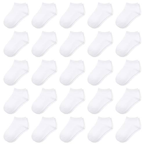 Image of 25 Pairs Boys Ankle Socks, School Low Cut Socks 1-14 Years