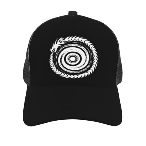 Snake Symbol of Ouroboros Unisex Mesh Baseball Caps - Classic Adjustable Hat3