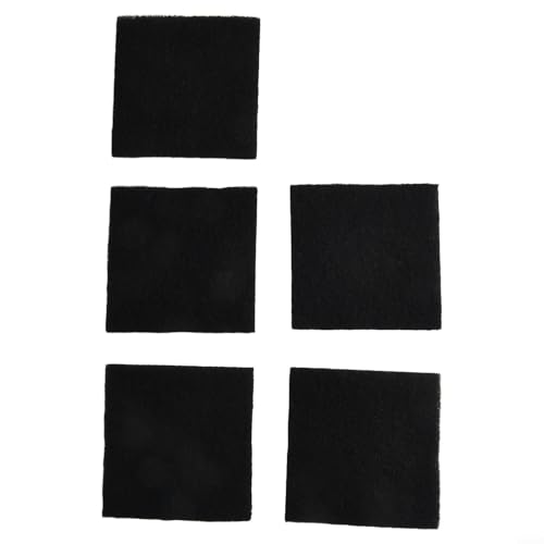 Honseadek Lot de 5 filtres à air carrés à charbon actif pour compost d'intérieur - 8 x 8 x 0,5 cm - Pour le contrôle des odeurs dans le compostage d'intérieur