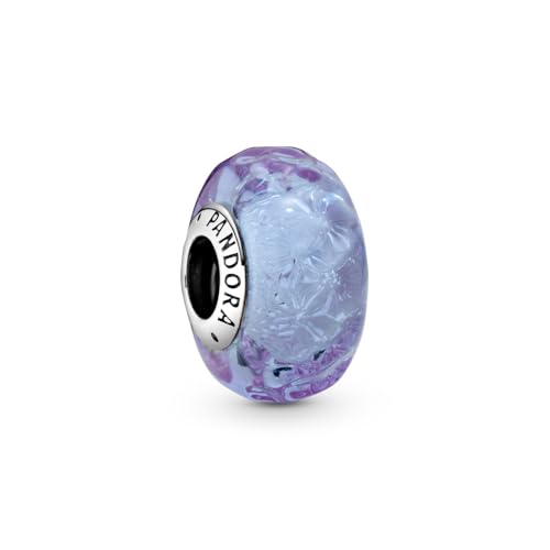 PANDORA Wavy Lavender Murano Glass Charm - Compatible with PANDORA Moments - Stunning Jewelry for Women - Gift for Her - Sterling Silver with Murano Glass - With Gift Box2