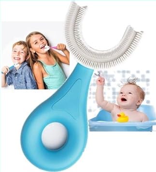 Ultra Soft U Shape Baby Brush Teeth Cleaner Silicone Tooth Brush Head 360 Degree Cleansing (Pack of 1)-image-29