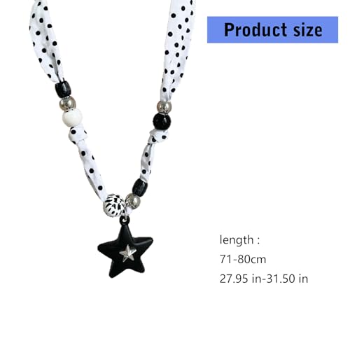 Collar de bufanda con cuentas de estrella de aleación resistente 3