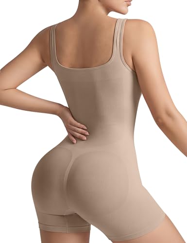 Image of VVX Shorts Bodysuit for Women Tummy Control Shapewear Seamless Sexy Butt Lifting Workout Bodycon One Piece Short Jumpsuit