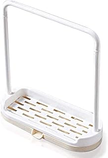 SXYRN Étagère à Chiffons de Cuisine Tampon à récurer Double Couche égouttoir égouttoir évier éponge comptoir de Rangement pour Billes d'acier Pratique (Couleur : Beige)