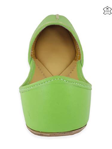 Image of Fulkari Women's Nappa Soft Genuine Leather Juttis | Bite and Pinch Free Jutis | Punjabi Jutti For Ladies | Casual Flat Stylish Mojari | Ethnic Flats For Girls |
