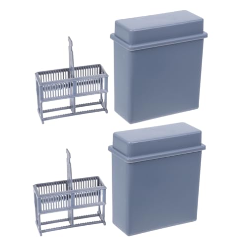 NAMOARLY Microscope Slide Holder Staining Rack Set 24 Plastic Slides for Lab Boys and Girls Friendly