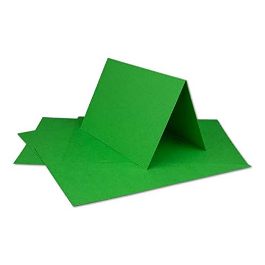 25 DIN A6 Faltkarten Grün - Karten zum Selbstgestalten 14,8 x 21 cm - Klappkarten mit 160 g/m² - Colours-4-you von Glüxx Agent