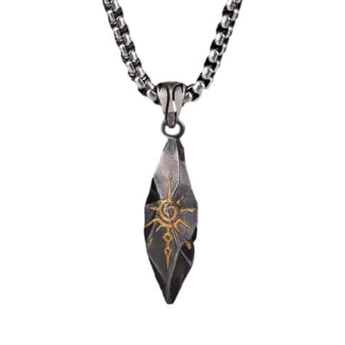 ZEPFJHE Simple Wishing Stone Pendant Necklace Clavicle Chain Adjustable Sweater