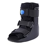 GHORTHOUD Inflatable Walking Boot Air Cam Walker Fracture Boot Orthopaedic boot for Sprained Ankle Short Air Walker Brace for Broken Foot Achilles Tendon Injury Black (L)