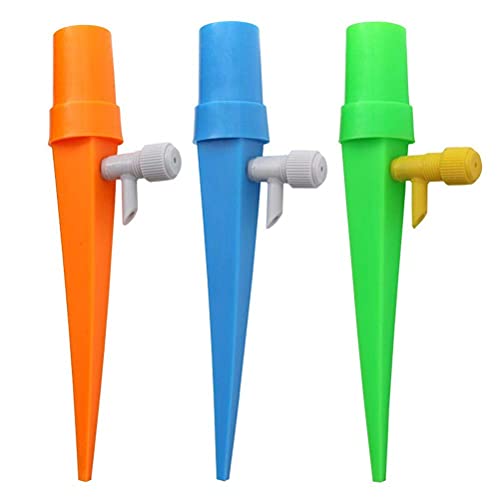 Sunfenle Plant Self Watering Planter Insert Spikes Devices,12Pack Universal Plant Watering Spikes Adjustable Water Volume Automatic Drip Irrigation System For Indoor Outdoor Vacation Plants #TOP7