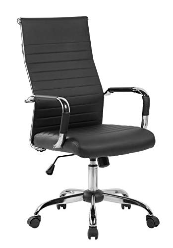 NAKURA Silla de Oficina, despacho elevable, con Sistema Lumbar y Sistema de balanceo, Color Negro