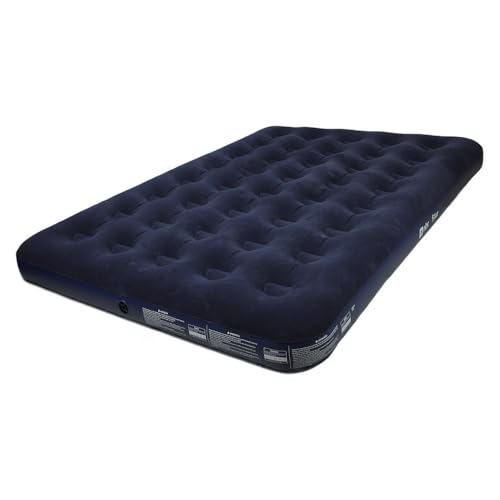 Nautika, Colchão inflável Star de Casal Sem Molas, com Válvula de Enchimento, Travesseiro Embutido, Ideal para Camping, Viagens, Trilhas, Estilo Clássico Suporta Até 250kgs