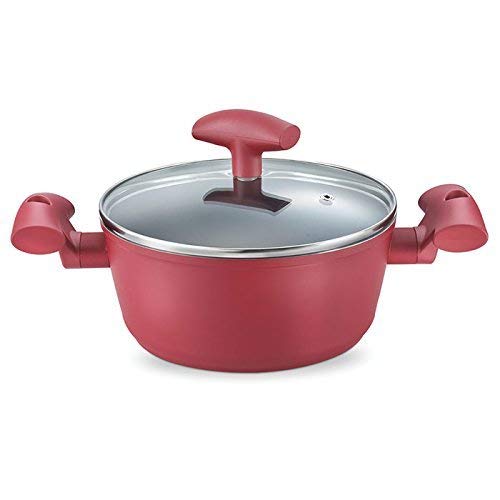 Image of Prestige Dura Plus Forged Casserole with Lid, 24cm, Red