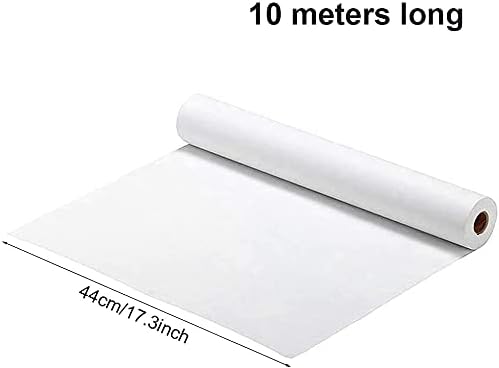 10m White Drawing Paper Roll Arts Paper Roll,Drawing Paper for Paints, Wall Art, Easel Paper, Fadeless Bulletin Board Paper Children Art Sketch Paint Painting Board