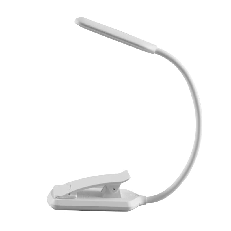Clip On LED Reading Light, Bed Light, Adjustable Brightness, USB Rechargeable