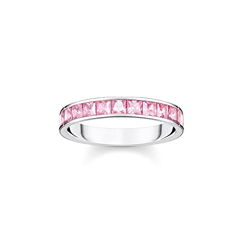 Bague pierres roses Thomas Sabo argent sterling 925 femme modèle TR2358