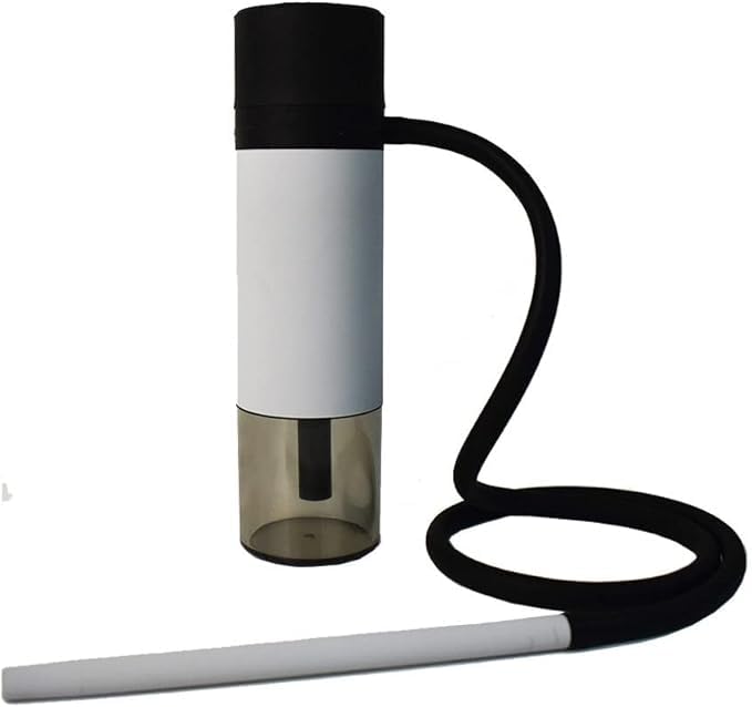 Image of Al Kian Portable Hookah Cup Set with Metal Protection, Premium Silicone and Acrylic Materials, Travel Friendly Design, Anti-Slip Net, Black and Multi-Colour (GREY)