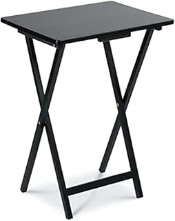 PJ Wood Folding TV Tray & Snack Table - Black