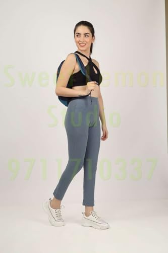 Image of ON&ON Women's Cotton Stretchable Slim Fit Straight Pants Trouser for Casual Wear and Office Wear