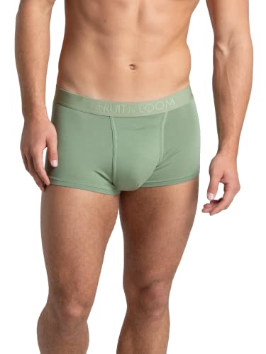 Fruit Of The Loom Men's Fruitful Threads Boxer Briefs, Short Leg-Orange/Navy/Green #TOP1